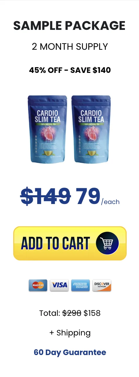 Buy Cardio Slim Tea 2-pouch supply — cardiovascular and weight support herbal tea
